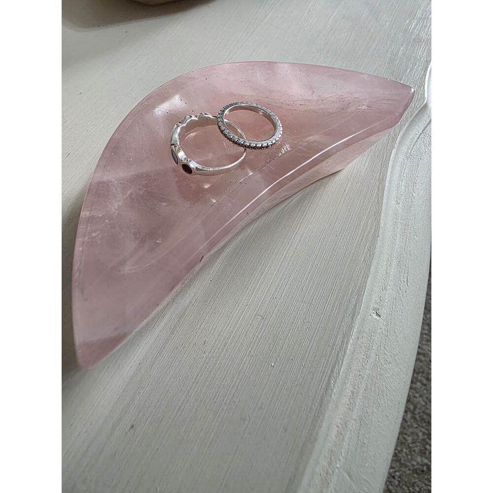 Natural Rose Quartz Crystal Bowl ~ Soothing Energy